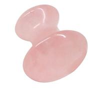 Veemoon Herramienta Gua Sha de Jade y Cuarzo Rosa Forma de Champiñón para Masaje Facial Mujer Reducción de Arrugas y Cuidado de Ojos para Spa y