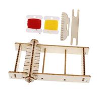 Veemoon Herramienta Madera Artesanal DIY Telar Manual Versátil para Principiantes y Juguete Divertido para Tejer y Crear Pulseras y Tejidos Únicos