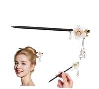 Veemoon Horquilla De Perla Retro Vintage 1 Unidad Madera Duradera Para Niñas Fiesta Ceremonia Obsequio Elegante Estilo Antiguo