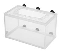 Veemoon Incubadora de Alevines de Gran Tamaño para Acuario, Caja de Aislamiento de Peces con Red de Poliéster y Ventosas, Separador de Pecera Adaptable para Cría y Tanque Reproductor