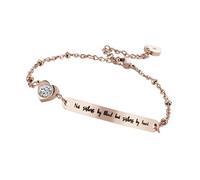 Veemoon Inoxidable con Not By Blood But By Heart Mujer Color Rosa Dorado Ocasiones Especiales