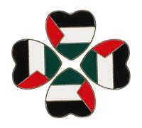 Veemoon Insignias Metálicas 4 Piezas Bandera Palestina para Decoración de Ropa en Eventos Deportivos y Reuniones Sociales Femeninas