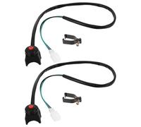 Veemoon Interruptor de Encendido y Accesorios de Montaje para Motocicleta y Atv, Botón Pulsador de Plástico Superficie Lisa, Incluye 2 Piezas para Uso Off-road