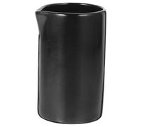 Veemoon Jarra de Cerámica Pequeña para Leche y Café Mate Negra, Dispensador para Crema y Jarabe, Recipiente Multifuncional para Profesionales del Café y Uso en Hogar, Adecuado para Arte