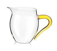 Veemoon Jarra De Vidrio Pequeña De 300 Ml Para Té Con Diseño Ergonómico Antiquemaduras, Jarra Transparente De Boca v Apta Para Bebidas Calientes y Frías, Adecuado Dispensador Para Crema y Té Artesanal