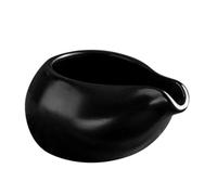 Veemoon Jarra Pequeña de Cerámica Negra Boquilla Redonda para Leche Salsa y Jarabe Recipiente Versátil para Café Restaurante y Uso Doméstico