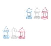 Veemoon Jaula Decorativa para Pájaros - Miniatura De Metal En Color Blanco - Ideal como Adorno para Centros De Mesa o Pulsera Diseño Elegante y Funcional Eventos y