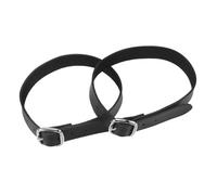 Veemoon Juego de 1 Par de Correas Ajustables de Piel para Espuelas Inglesas, Correas de Cuero Cosidas para Botas de Vaquero, Accesorios de Equitación para Hombre y Mujer, Equipo