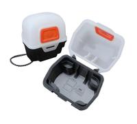 Veemoon Juego de 2 Cajas de Almacenamiento para Faros Delanteros de Camping, Estuche Portátil de Plástico Resistente, Caja de Luz LED Compacta para Senderismo y Actividades al Aire Libre