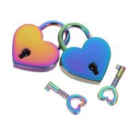Veemoon Juego de 2 candados con forma de corazón con llaves, pestillo vintage de corazón, mini candado de metal, para joyero y caja de almacenamiento para diario, libro, cajas de regalo.