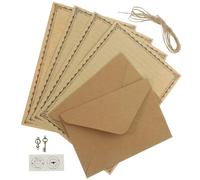 Veemoon Juego de 2 Sobres Vintage de Papel A5 Cuerda de Cáñamo y Papel Grueso para Escritura Suave, Adecuado para Copiar Poemas y Organizar Notas