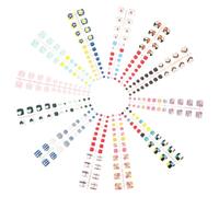 Veemoon Juego de 288 Piezas de Puntas de Uñas Postizas para Pies, Tamaño Surtido 1-12, Cobertura Completa, para Decoración de Uñas y Pedicura, Uso Profesional y Hogar, sin Pegamento