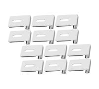 Veemoon Juego De 3 Clips Espejo Acero Inoxidable Resistentes con Tornillos y Almohadillas Adhesivas para Montaje Seguro Pared Soporte Extra para Decoración Moderna
