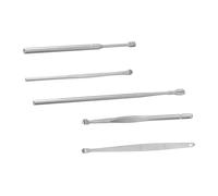 Veemoon Juego De 5 Cucharas Para Eliminar Cera De Acero Al Carbono, Herramienta Recogedora De Cera Para Limpieza Auditiva Segura Clínicas y Uso Personal