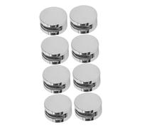 Veemoon Juego De 8 clips de vidrio soporte circular kit de clip para colgar espejo clips de espejo clips de montaje de espejo clip de espejo colgador de espejo Aleación de zinc Plata