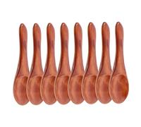Veemoon Juego de 8 Cucharitas de Madera Natural para Postres y Especias Tamaño Mini 95X33 CM Multiusos para Cocina y Degustación Diseño Compacto y Agarre Cómodo