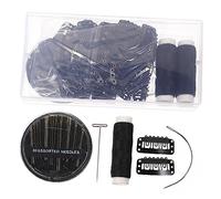 Veemoon Juego de Agujas y Pinzas Negras para Hacer Pelucas, 1 Set, Tamaño Estándar, Clips a Presión en U, para Principiantes y Profesionales, Uso en Extensiones y Trenzas, Accesorios