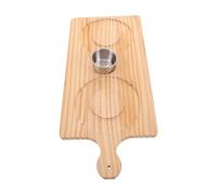 Veemoon Juego de Herramientas para Coctelería con Bandeja de Madera y Bol de Acero Inoxidable Soporte para Sal y Azúcar para Margaritas Accesorio Profesional para Bar y Fiesta Kit de