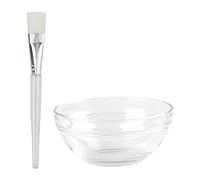 Veemoon Juego de Herramientas para Mascarillas Faciales 12 Piezas Cuenco Transparente 7,2 Cm Cepillo para Aplicar Mascarilla Bricolaje Facial Cuidado Piel Kit Reutilizable