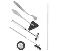 Veemoon Juego de Martillos Neurológicos Multifuncional 5 Piezas Negro, Herramienta de Percusión Médica de Metal Mango Ergonómico para Diagnóstico Clínico y Evaluación Neurológica