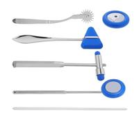 Veemoon Juego de Martillos Neurológicos para Diagnóstico Médico 5 Piezas Azul, Herramienta de Percusión Clínica Portátil Mango Ergonómico, Adecuado para Exámenes Neurológicos