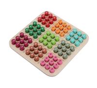 Veemoon Juego de Mesa de Sudoku de Madera para Niños, Tamaño Mediano, Educativo y Lógico, Entrenamiento de Concentración, Apto para Desarrollo Intelectual y Actividades Familiares