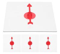 Veemoon Juego de Mesa Matemático 4 Piezas Transparente con Flecha Giratoria, Accesorios para Juegos de Fiesta y Enseñanza en Casa, Plato Giratorio Educativo para Actividades Lúdicas