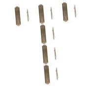 Veemoon Juego De Mezuzah De Metal Vintage con 132 Mm - Adorno Religioso Judaico para Puertas - Decoración De Mitzvah y De