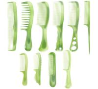 Veemoon Juego de Peines de Plástico para Cortar y Peinar el Cabello, 10 Piezas, Adecuados para Cabello Fino, Liso y Grueso, Diseño Portátil y Funcional