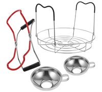 Veemoon Juego de Pinzas para Enlatar de Acero Inoxidable, Resistente y Multifuncional, Elevador de Conservas Embudo para Botes de Cocina, Kit de 1 Set para Extracción y Elevación