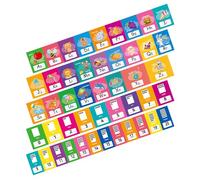 Veemoon Juego de Tarjetas Educativas Letras y Números para Aula Infantil, 26 Letras Números del 0 al 20, Decoración Didáctica para Preescolar y Jardín de Infantes, Material de Aprendizaje