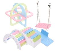 Veemoon Juguete Columpio para Hámster de PVC Resistente, Caseta de Ejercicios para Hámster Pequeño, Accesorio Adecuado para Ejercicio en Casa y Tienda Profesional