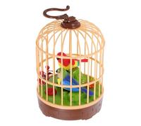 Veemoon Juguete de Jaula de Pájaros Activado por Voz, Mini Tamaño, sin Baterías, Pájaros de Inducción Que Cantan y Revolotean, Juguete Electrónico Interactivo Bebés, Decoración Infantil