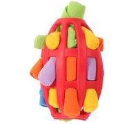 Veemoon Juguete Interactivo Dispensador de Golosinas para Perros Pelota Olfativa Roja en Forma de Balón de Rugby, Material Resistente y Tamaño Mediano, Adecuado para Estimular