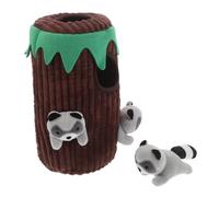 Veemoon Juguete Interactivo para Perros de Peluche Mapache Chirriador Juguete Masticable para Cachorros y Perros Medianos y Grandes Rompecabezas para Mascotas Estimula el Instinto