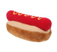 Veemoon Juguete para Perros Chirriante Resistente a Mordidas De Peluche Forma De Hot Dog Pequeño, Material Ligero, Adecuado para Mascotas Que Necesitan Masticar y Entretenimiento