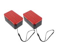 Veemoon Kit de Almacenamiento de Señuelos para Pesca, Caja de Cebo de Doble Capa, 2 Piezas, Tamaño Compacto, para Lombrices de Sangre y Arena, Uso en Actividades de Pesca