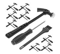 Veemoon Kit de Herramientas de Excavación para Grandes, 9 Piezas Martillo, Cincel y Cepillo de Plástico Ligero, Juguete Educativo para Arqueología y Exploración Científica