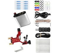 Veemoon Kit De Máquina De Tatuar Portátil Con Motor Rotativo Ligero Profesional y Resistente Acero Inoxidable Con Enchufe Eu Para Trabajo Rápido y Preciso De Tatuajes
