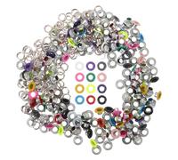 Veemoon Kit de Ojales Metálicos Multifuncional 200 Piezas 5 MM Anillos Protectores de Colores para Manualidades Ropa Zapatos y Álbumes de Recortes Accesorios de Costura Resistentes y