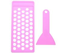 Veemoon Kit para Hacer Pintalabios Bandeja de Llenado de Bálsamo Labial de 50 Recipientes, Espátula Incluida, Material Pp Resistente, Color Púrpura, Adecuado para Bricolaje y Cuidado