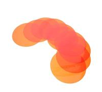 Veemoon Láminas Autoadhesivas Difusoras de Luz 10 Piezas, Filtro de Gel Corrector de Luz Naranja, Diámetro 12 Cm, Película de Corrección para Lámparas LED y Focos, Adecuado