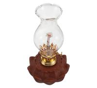 Veemoon Lámpara de Aceite de Loto, luz Decorativa para templos o Jardines Interiores, lámpara de Loto Antigua para reuniones Festivas y adoración en el hogar.