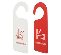 Veemoon Letrero Colgante de Puerta Hotel Doble Cara No Molestar y Limpieza, Etiqueta Plástico Resistente, Señal Recordatoria para Oficina y Habitación, Señal Pomo Puerta Uso Público
