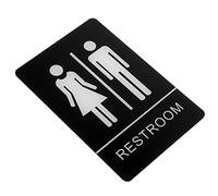 Veemoon Letrero de Baño Unisex Acrílico con Adhesivo Fuerte para Oficina y Restaurantes Señalización para Puertas y Paredes Resistente y Reutilizable