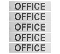 Veemoon Letreros Metálicos de Oficina de Aleación de Aluminio 5 Unidades Placas para Puerta de Sala de Reuniones Señalización para Pared Resistentes y Profesionales para Entorno