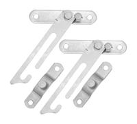 Veemoon Limitador de Apertura de Ventana Ajustable de Acero Inoxidable 2 Piezas Izquierdo y Derecho Cierre de Seguridad para Ventanas Abatibles y Correderas Protección Antiviento y