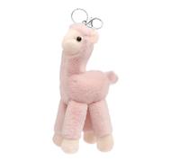 Veemoon Llavero Colgante de Alpaca Rosa de Peluche, Llavero Decorativo Creativo para Bolso, Accesorio Delicado de Aleación de Zinc, Juguete Alpaca Adecuado para Obsequio y Decoración