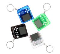 Veemoon Llavero Colgante de Mini Consola de Videojuegos 4 Piezas Transparente Neón Llavero Creativo para Decoración de Bolso y Mochila Obsequio Original para Fiestas y Cumpleaños