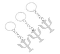 Veemoon Llavero de Acero Inoxidable Colgante de Símbolo de Psicología Pack de 3 Unidades Plateadas para Profesores y Psicólogos Accesorio Ligero y Resistente para Llaves de Casa y Coche